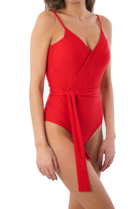 Joana one piece in bright red